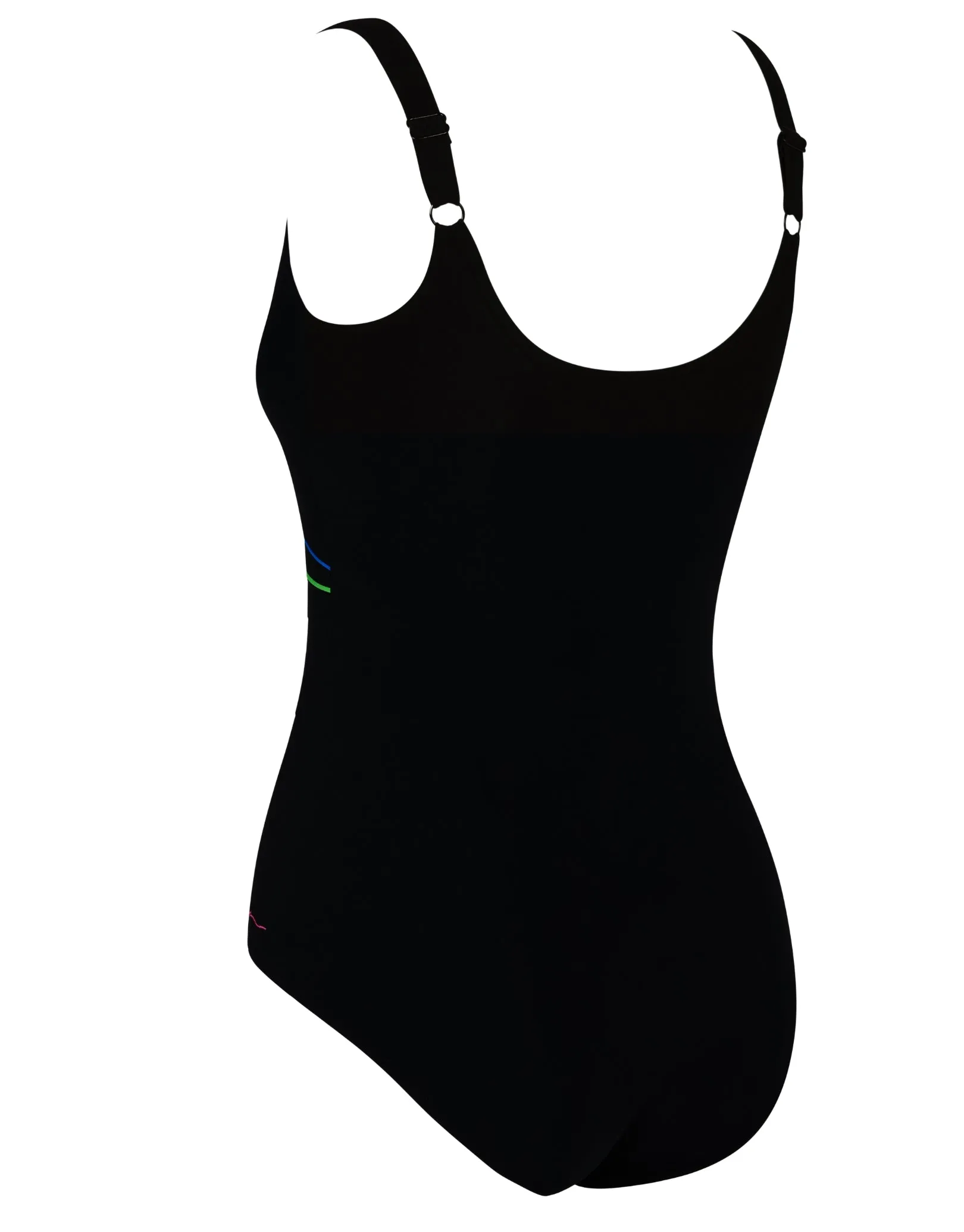 Prism Geo Adjustable Macmaster Scoopback Swimsuit - Black