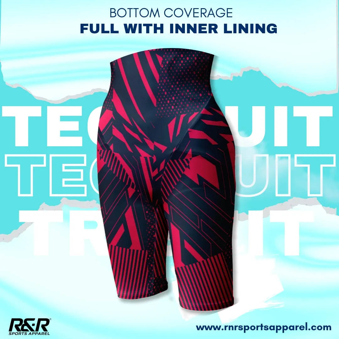 PrismFlow Women's Open Back Kneeskin Tech Suit Swimsuit