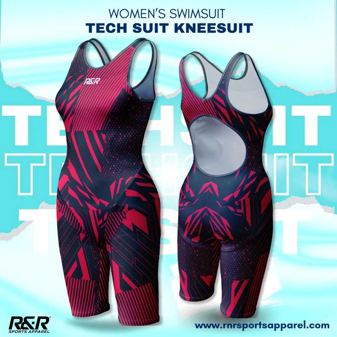 PrismFlow Women's Open Back Kneeskin Tech Suit Swimsuit