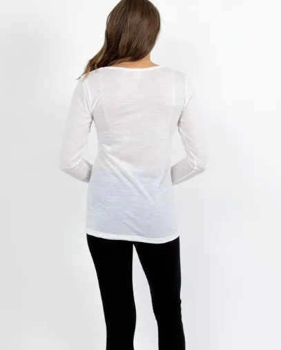 Pure Merino Wool 200gsm Long Sleeve  - Ivory