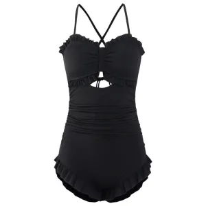 "BLACK LACE HOLLOW KNITTED" SWIMSUIT N052003