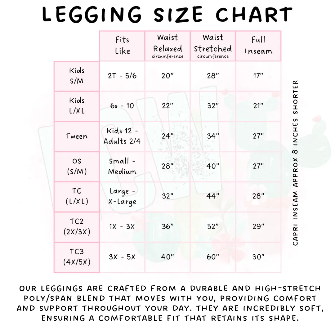 Ready To Ship - Floral Bun Full Length Leggings - Sports Pocket OS