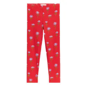 Red Flower Leggings