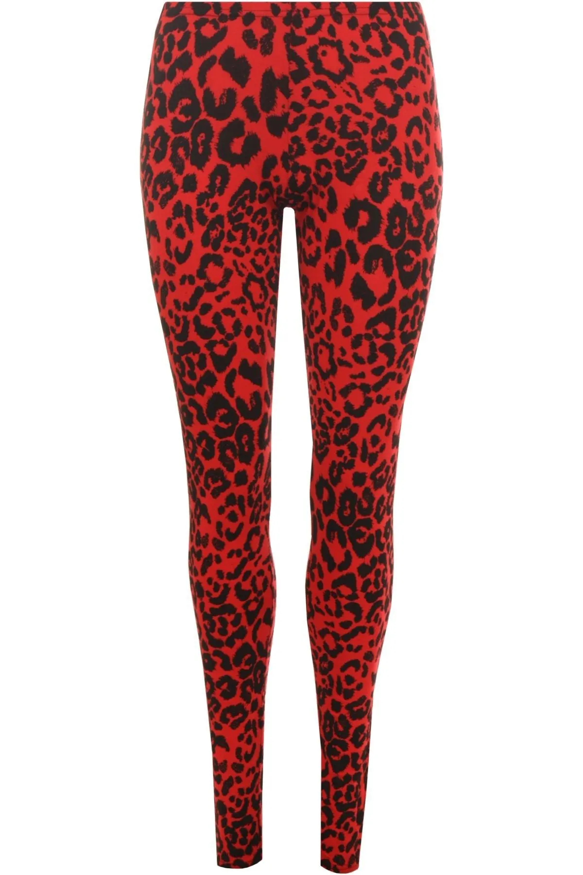 Red Leopard Print Leggings