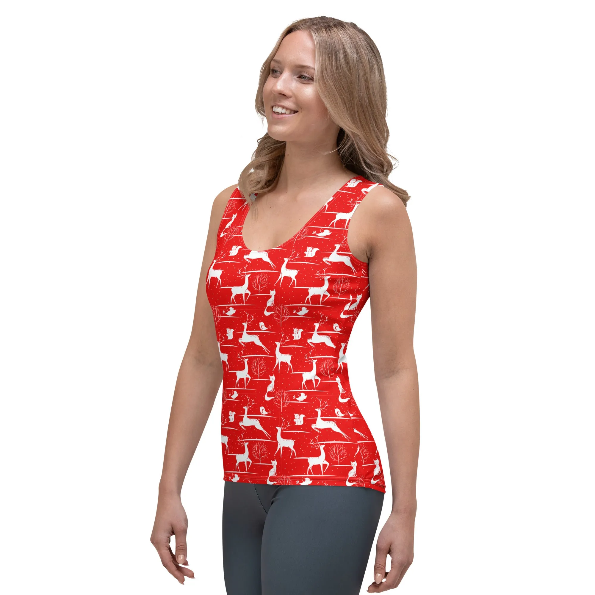 Red Reindeer Tank Top