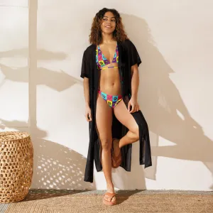 Retro Colorblock STFU Logo Recycled String Bikini