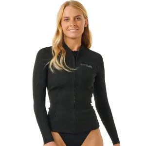 Rip Curl Womens Dawn Patrol Long Sleeve Wetsuit Jacket - Black