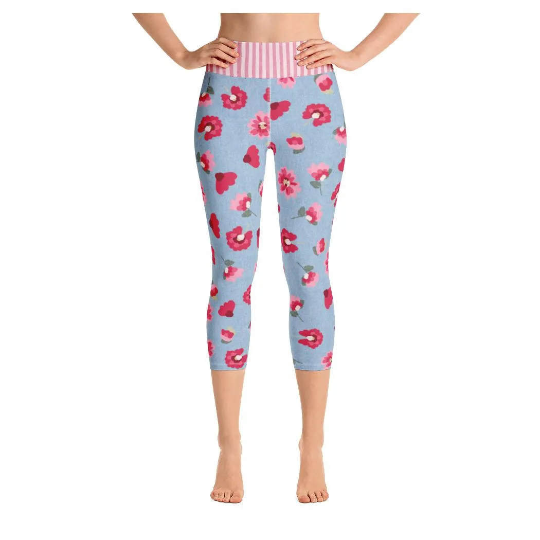 Rose Bloom Yoga Capris