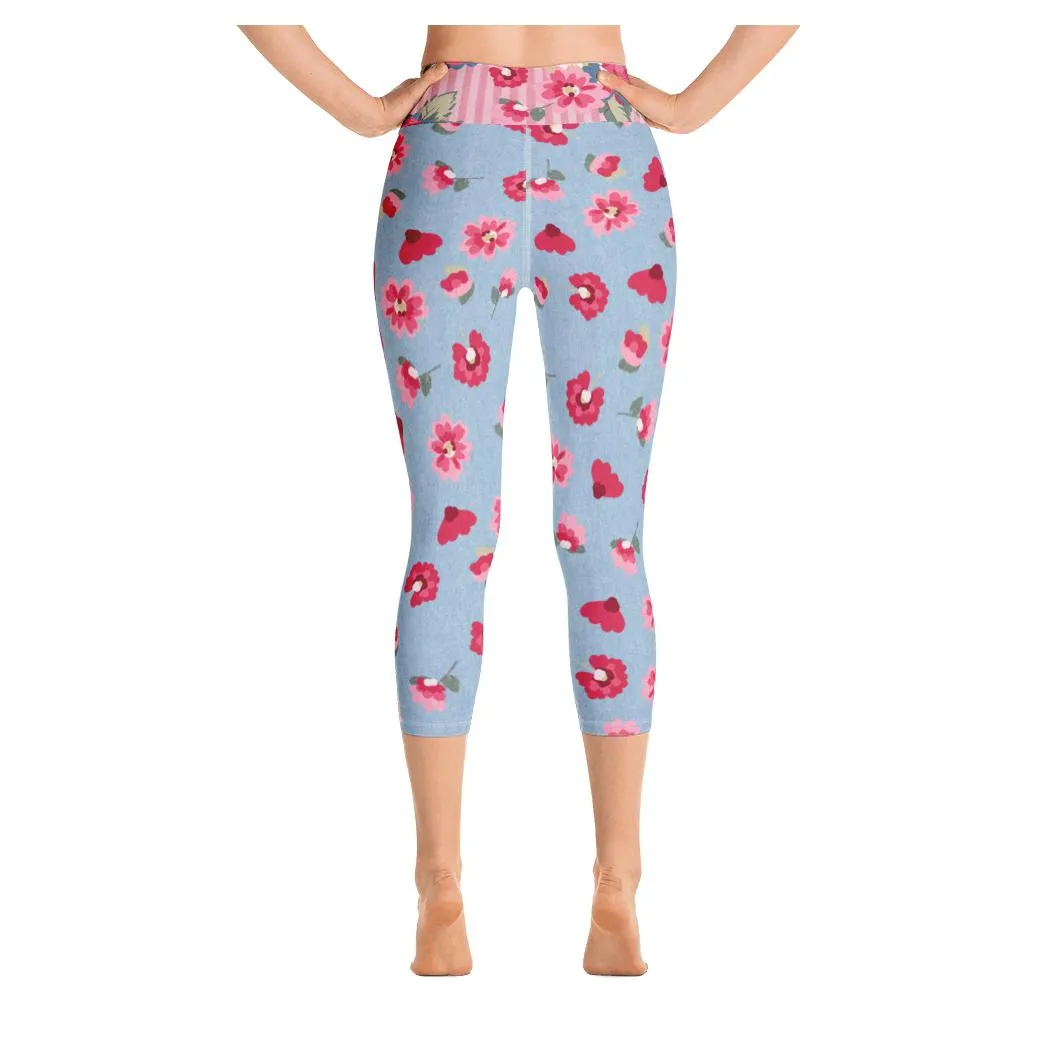 Rose Bloom Yoga Capris