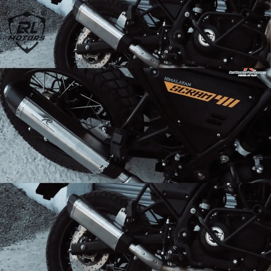 Royal Enfield Himalayan Scram 411 Red Rooster Performance Vertex Exhaust