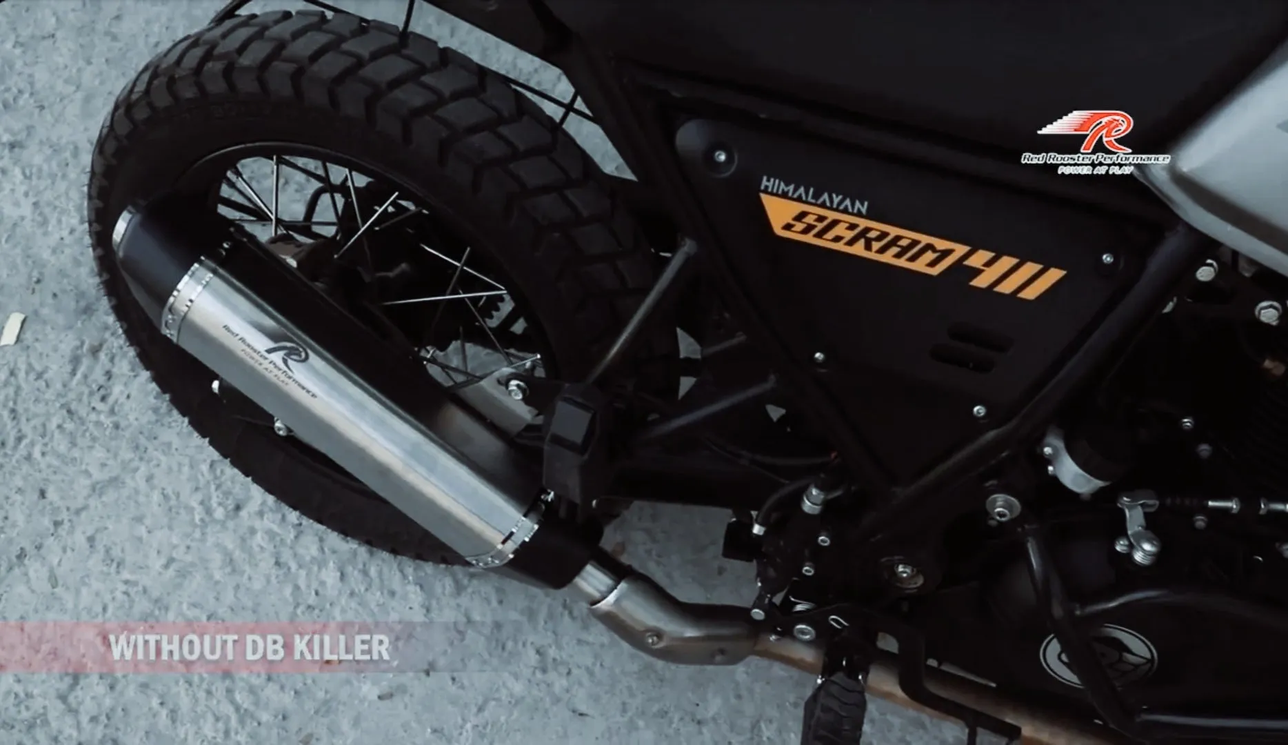 Royal Enfield Himalayan Scram 411 Red Rooster Performance Vertex Exhaust