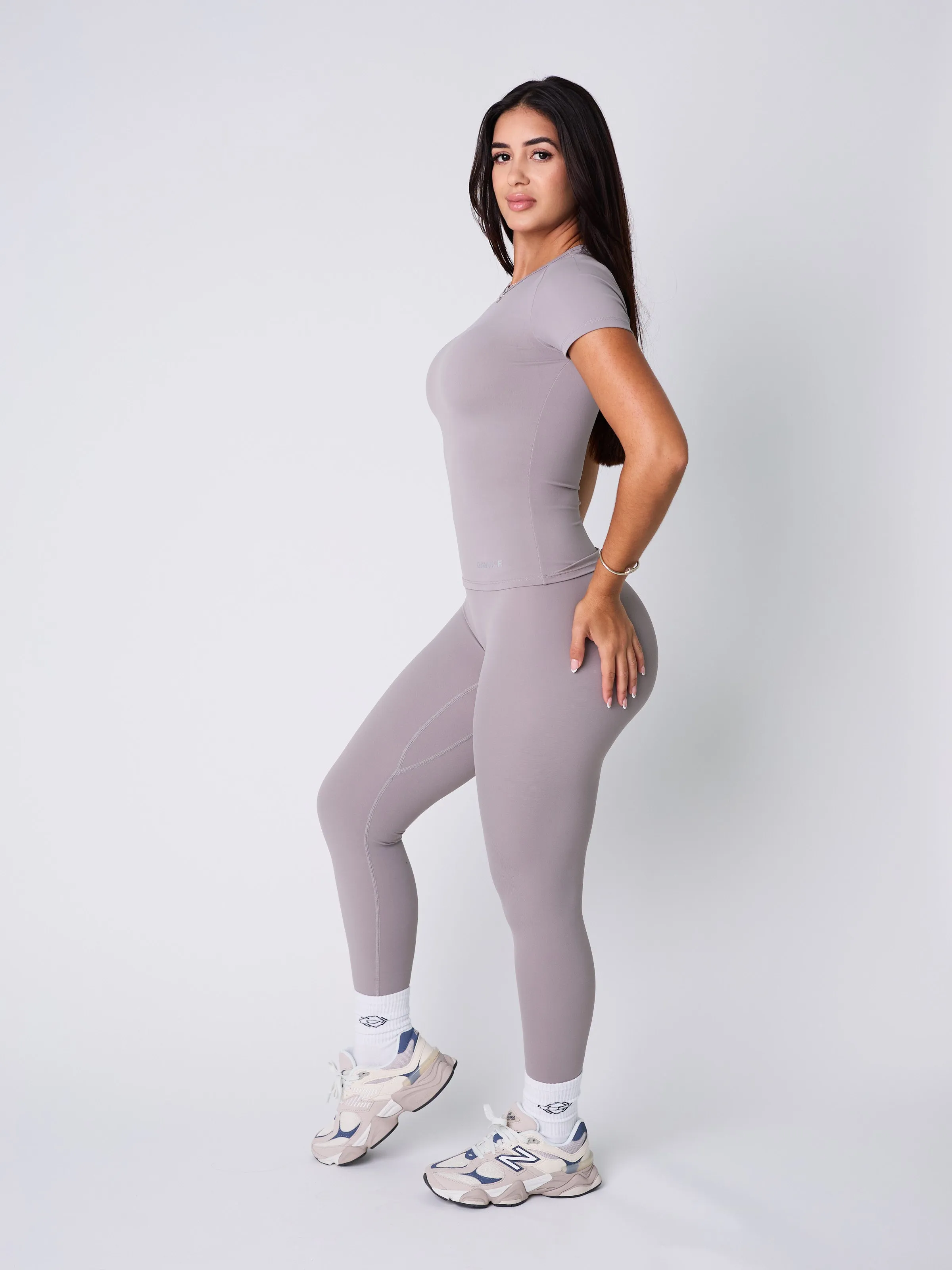 Run Short Sleeve top  and Leggings set