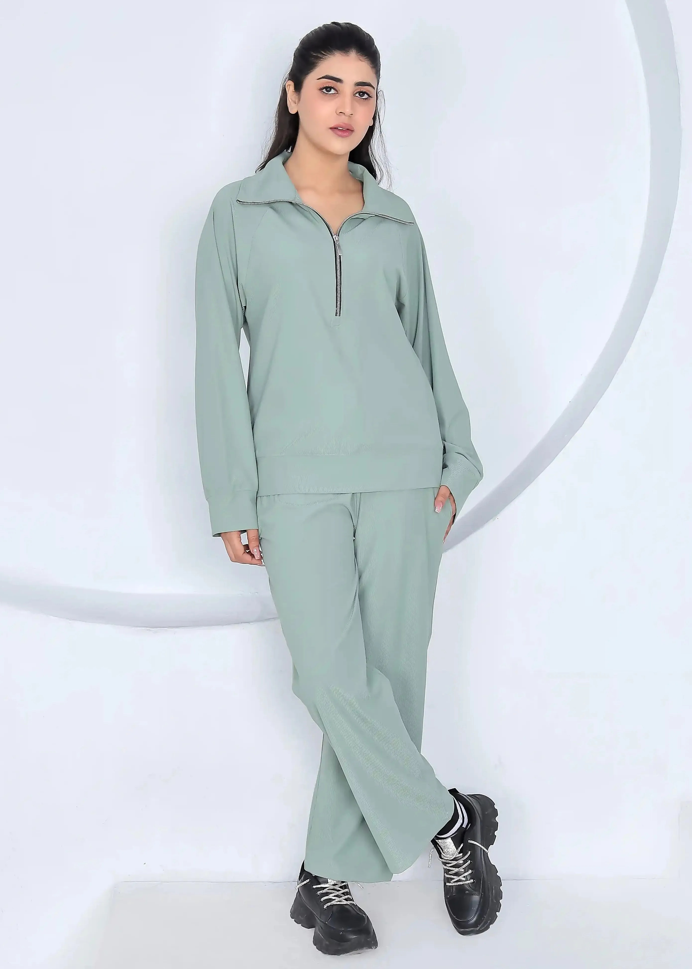 Sage Serenity - Spendex Drop Shoulder Twinset