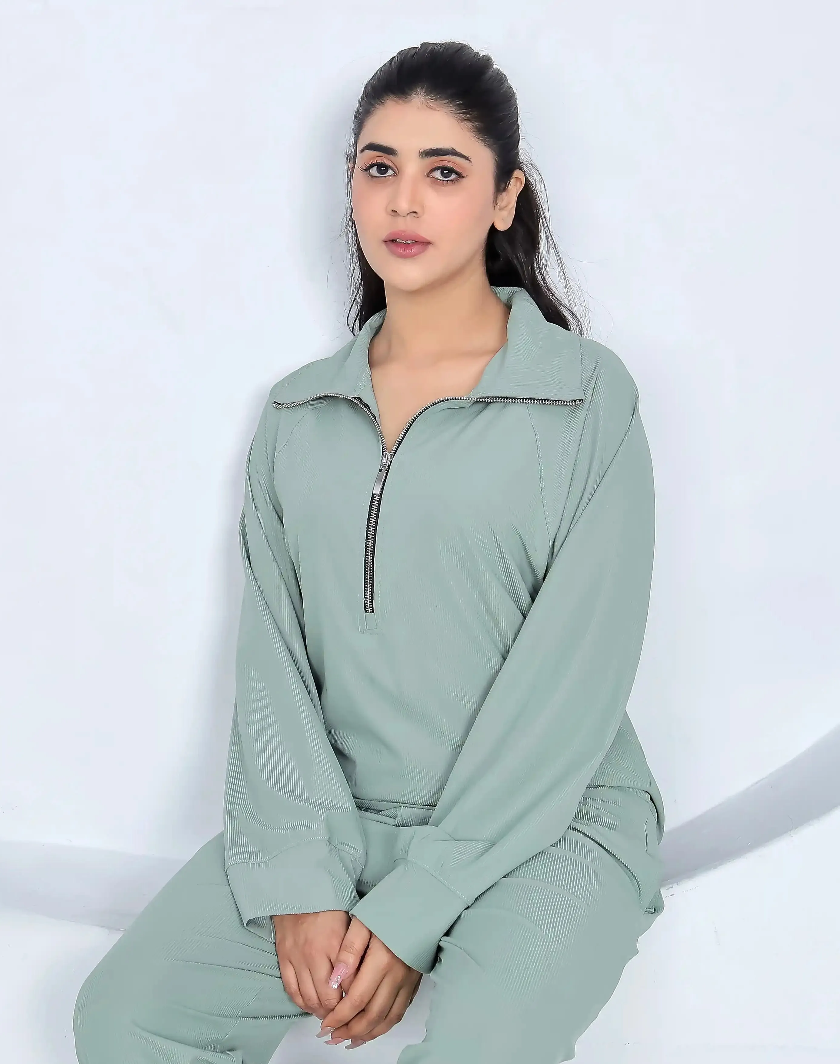 Sage Serenity - Spendex Drop Shoulder Twinset