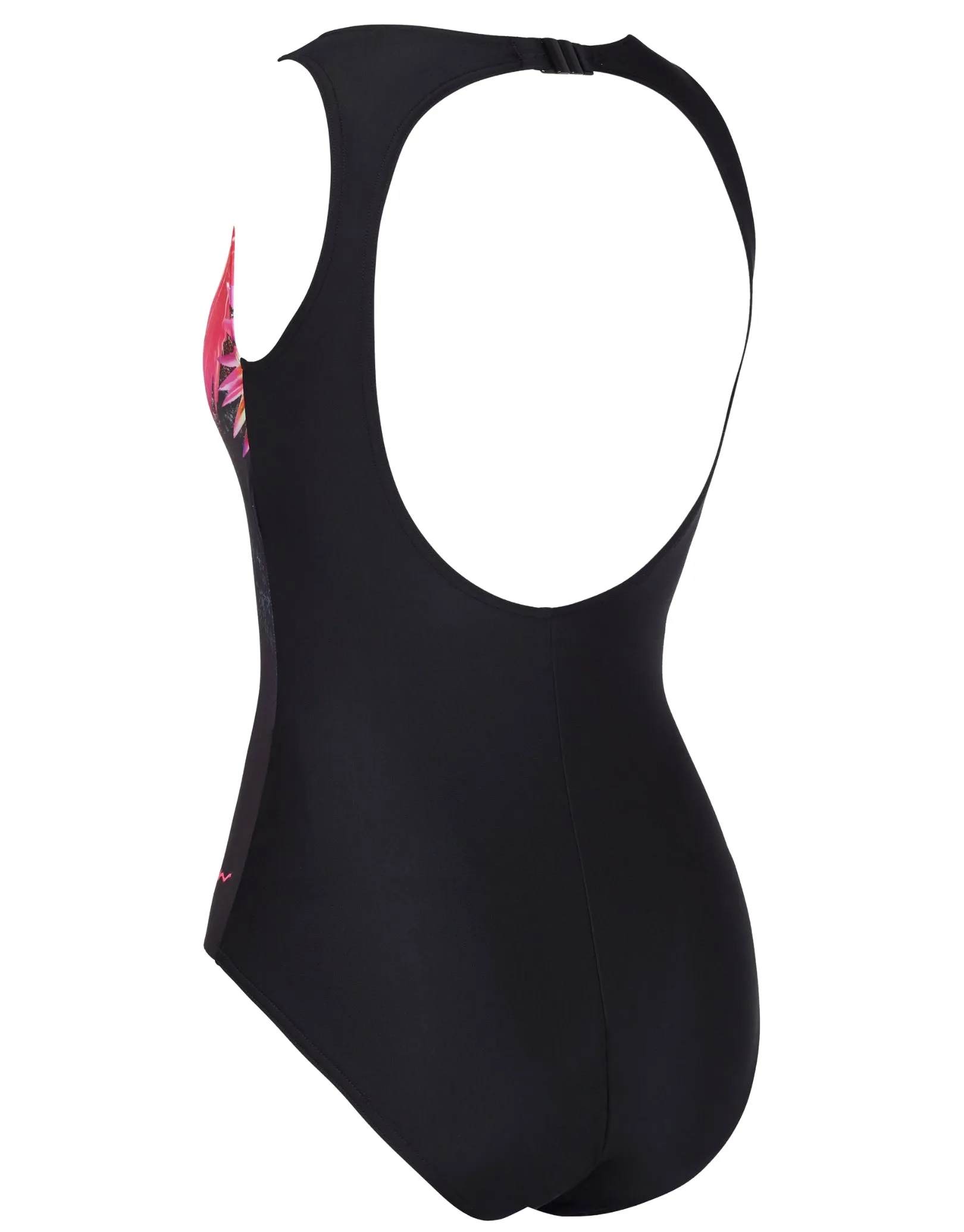 Savannah High Front Swimsuit - Black/Pink