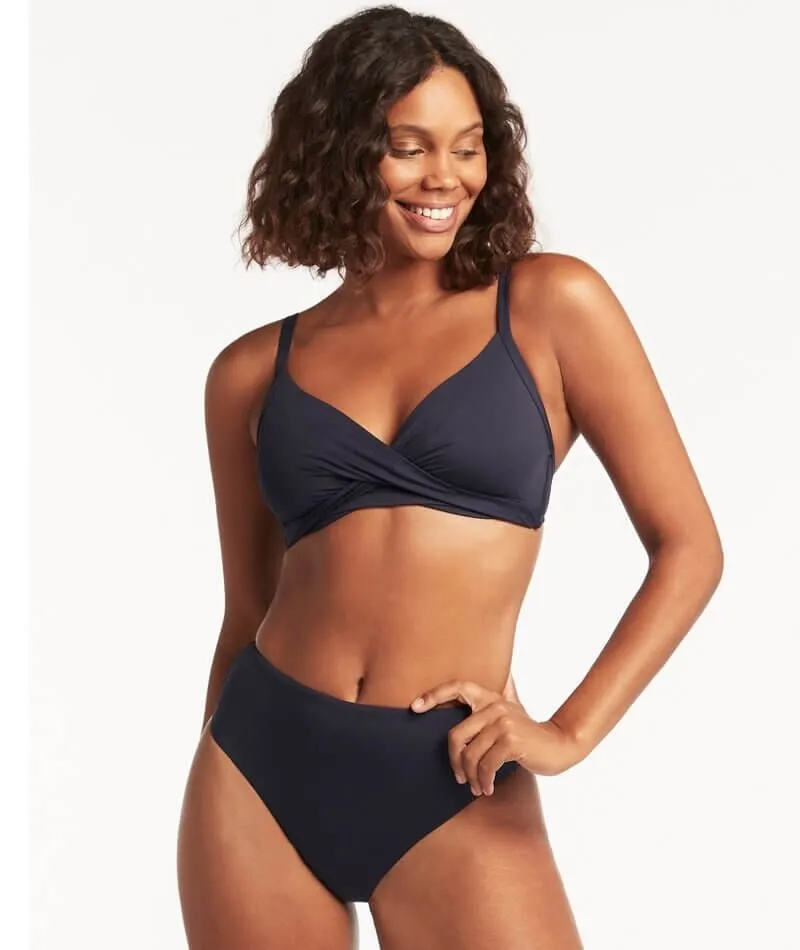 Sea Level Eco Essentials Twist Front DD-E Cup Bikini Top - Night Sky