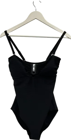 Sea level swim Black Spinnaker U Bar One Piece UK 14