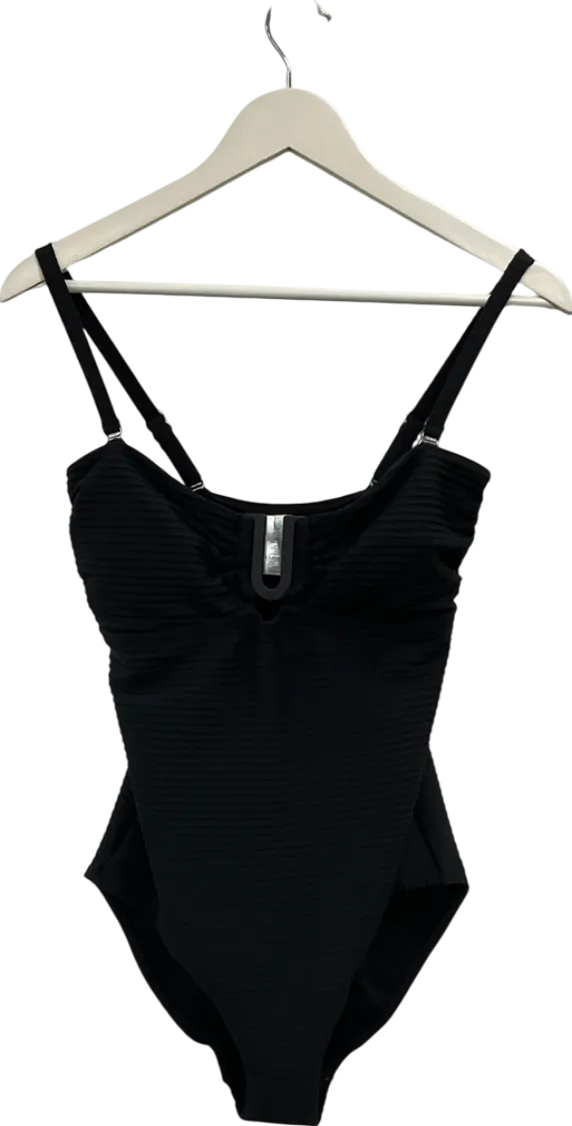 Sea level swim Black Spinnaker U Bar One Piece UK 14
