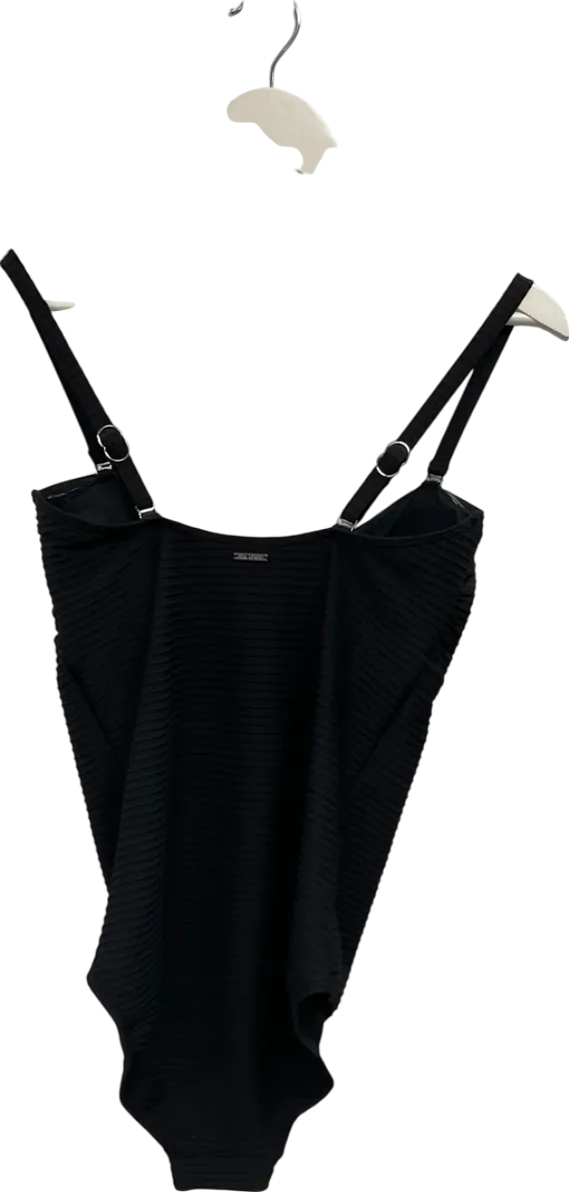 Sea level swim Black Spinnaker U Bar One Piece UK 14