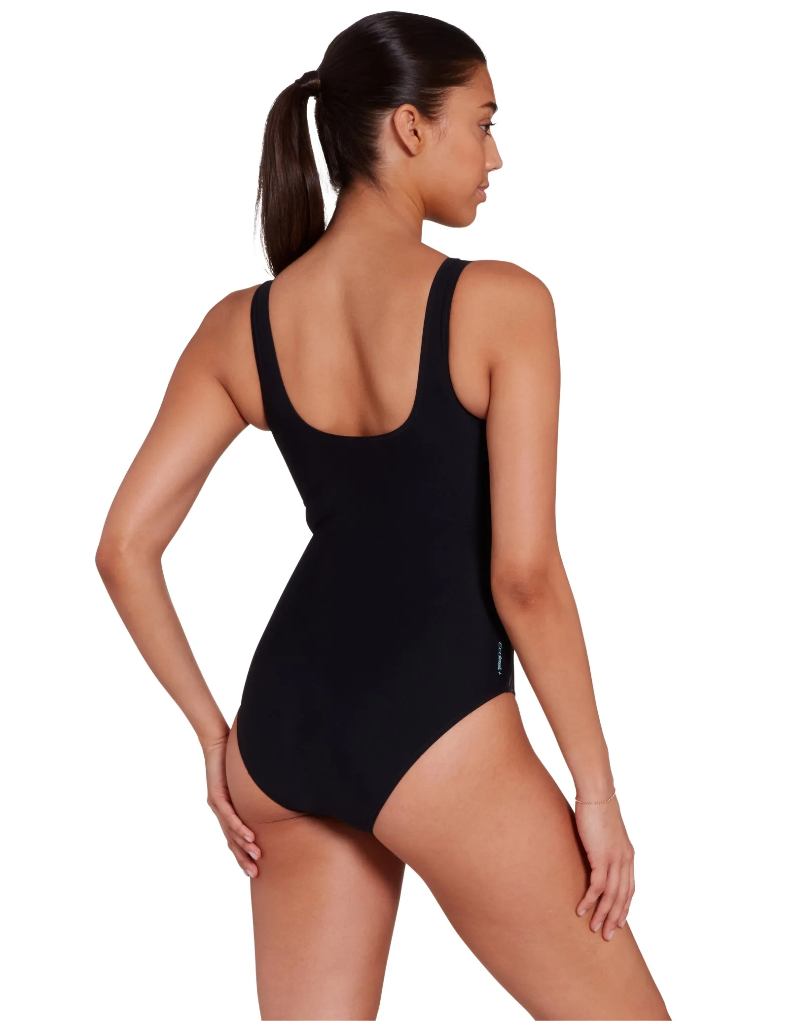 Seafarer Scoopback Swimsuit - Black/Grey