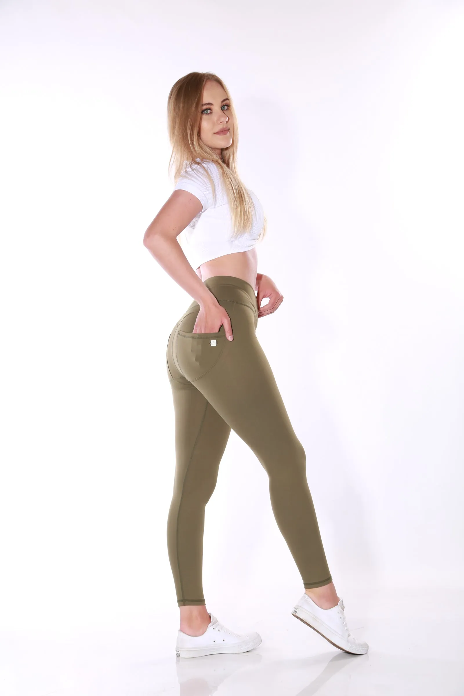 Shapewear Gym Bunny Booty Boosting Leggings - olive