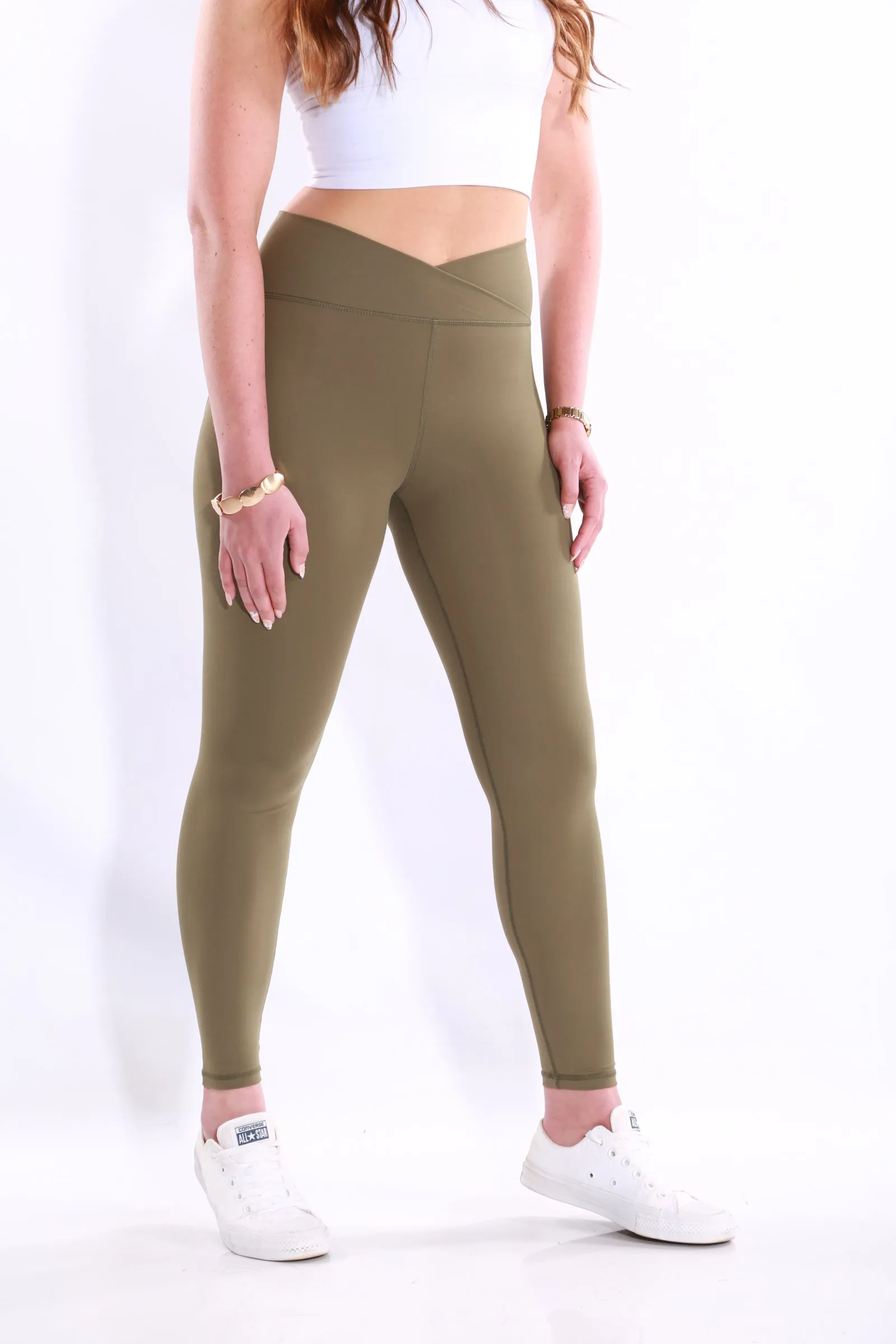 Shapewear Gym Bunny Booty Boosting Leggings - olive