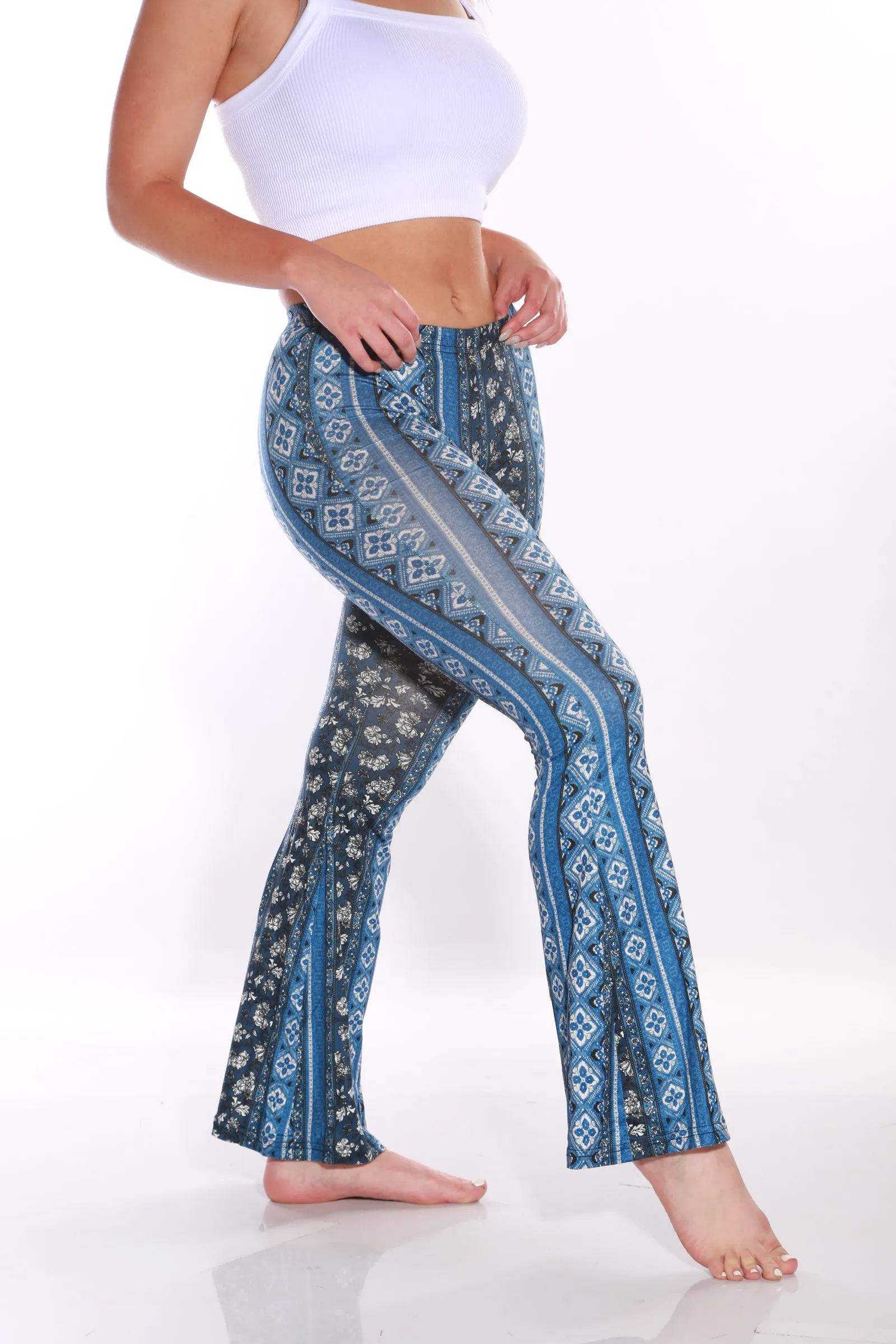 Shapewear TNG Hippie flare Leggings -Blue