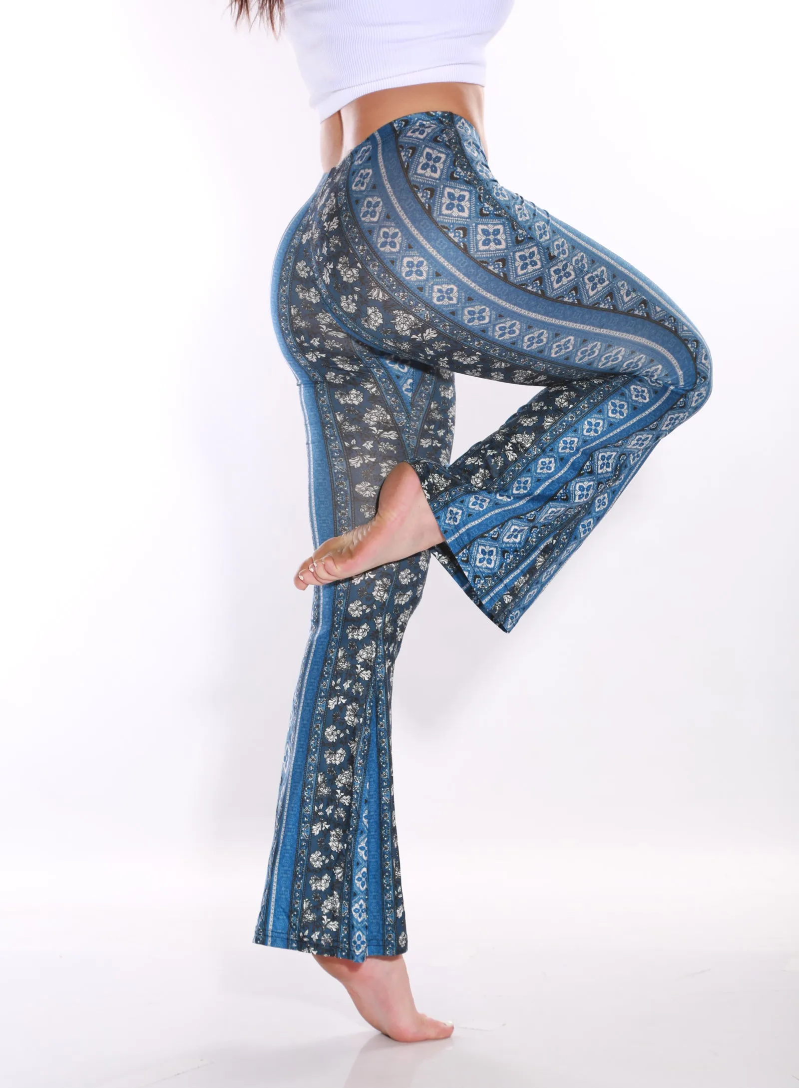 Shapewear TNG Hippie flare Leggings -Blue