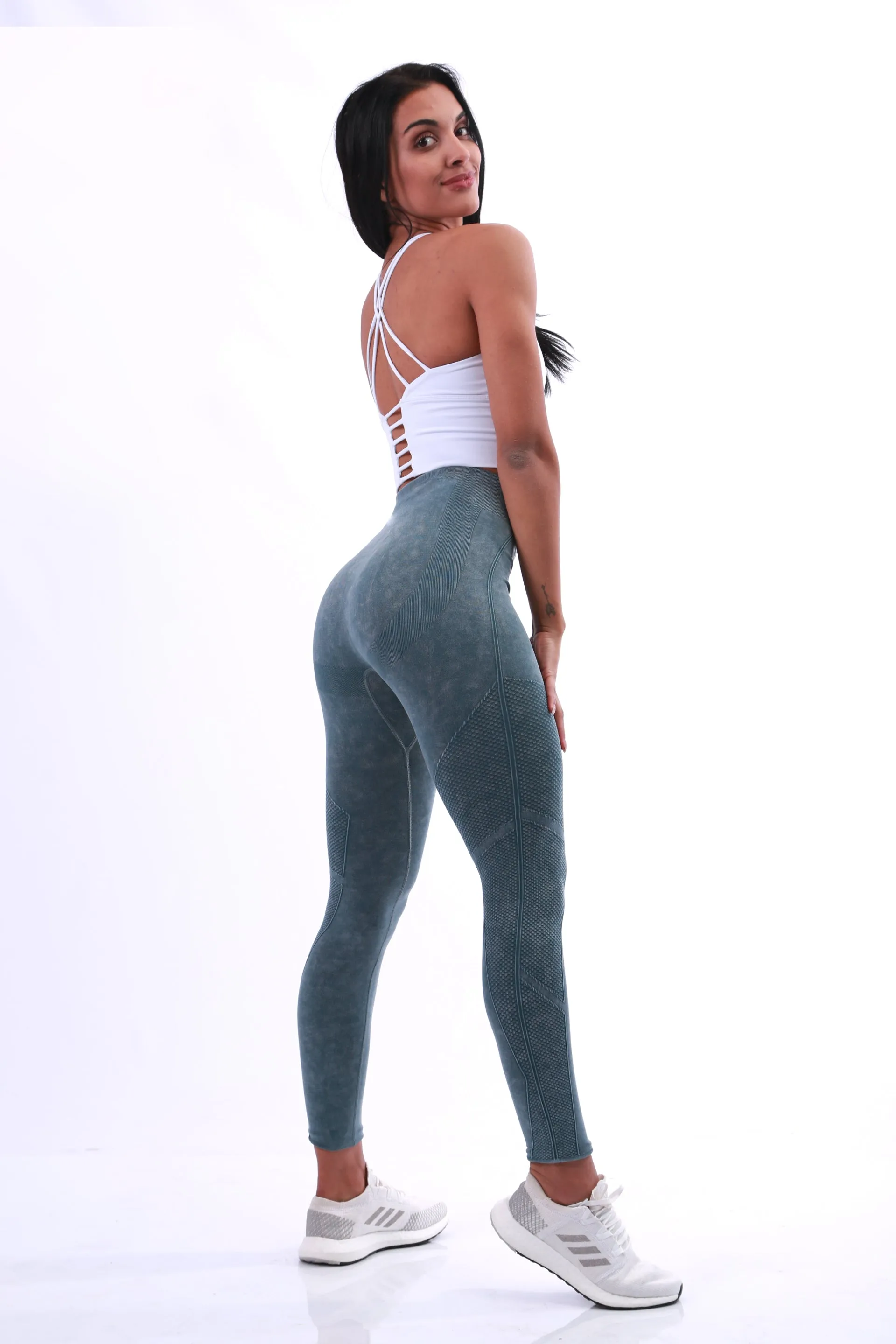 Shapewear TNG Ocean Wash High waist Leggings- Green