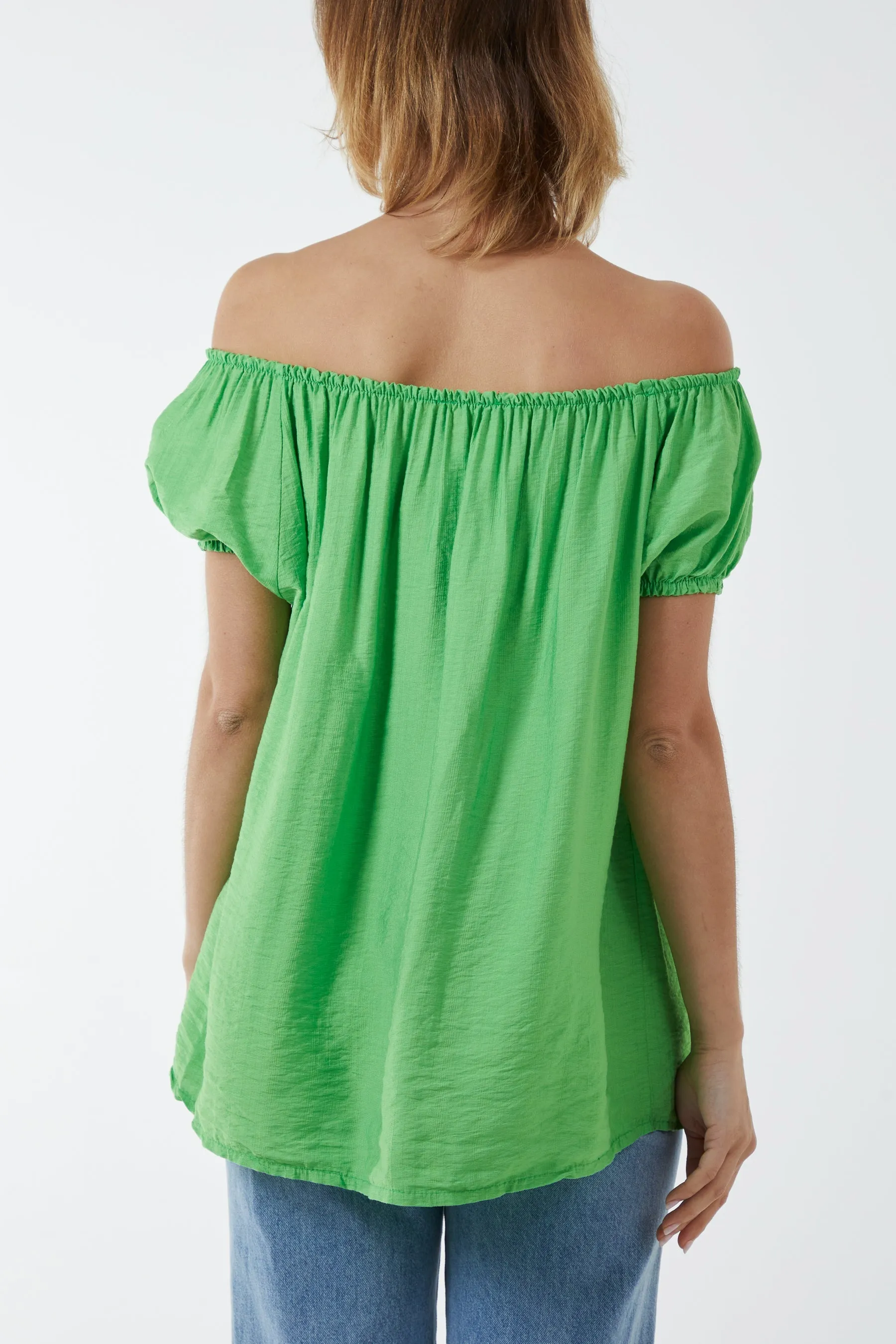 Short Sleeve Bardot Top