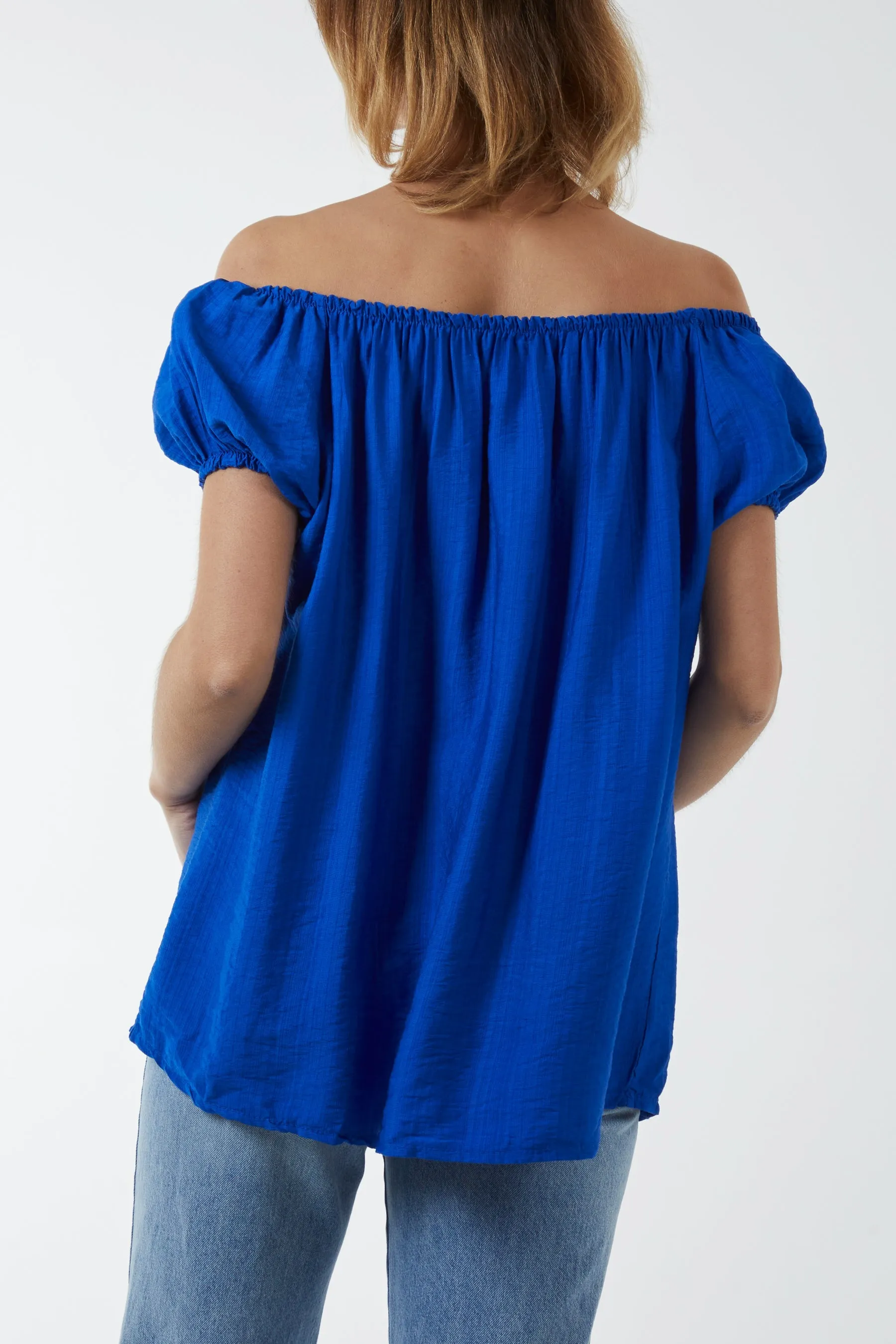 Short Sleeve Bardot Top