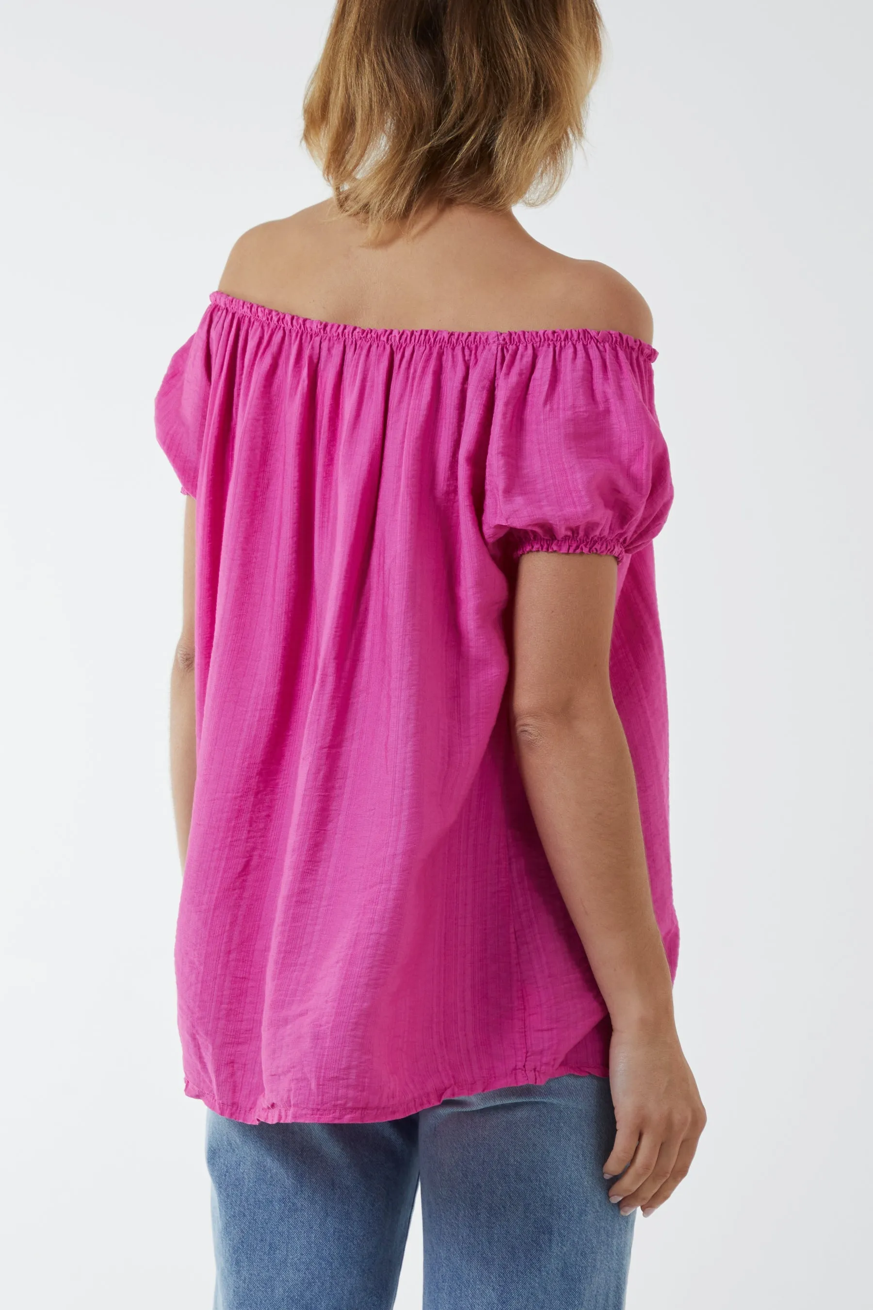 Short Sleeve Bardot Top
