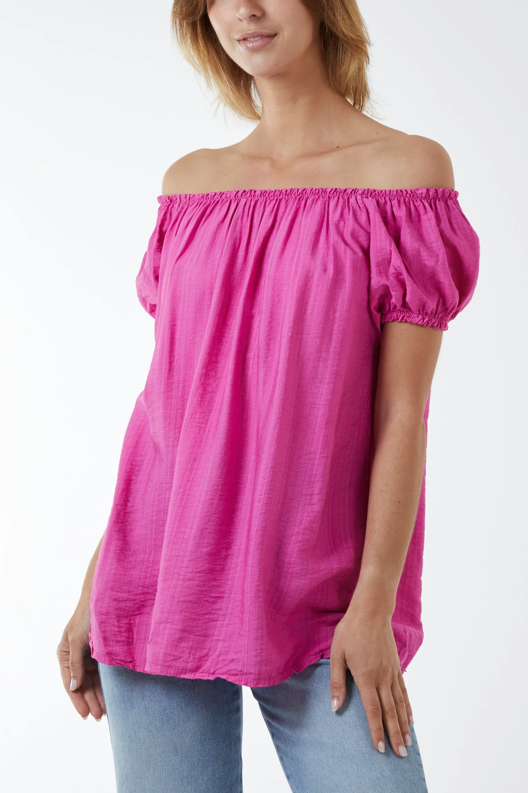 Short Sleeve Bardot Top