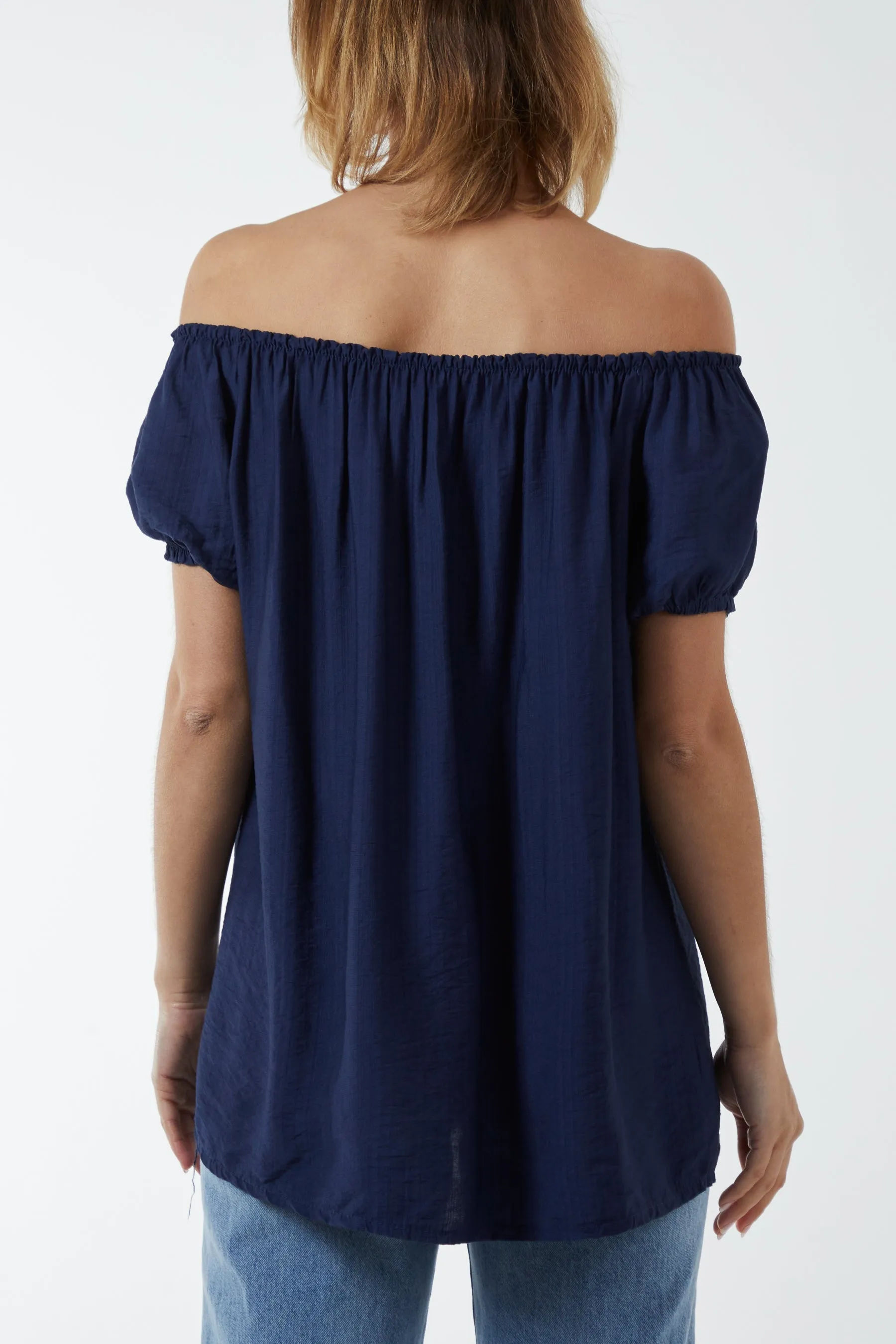 Short Sleeve Bardot Top