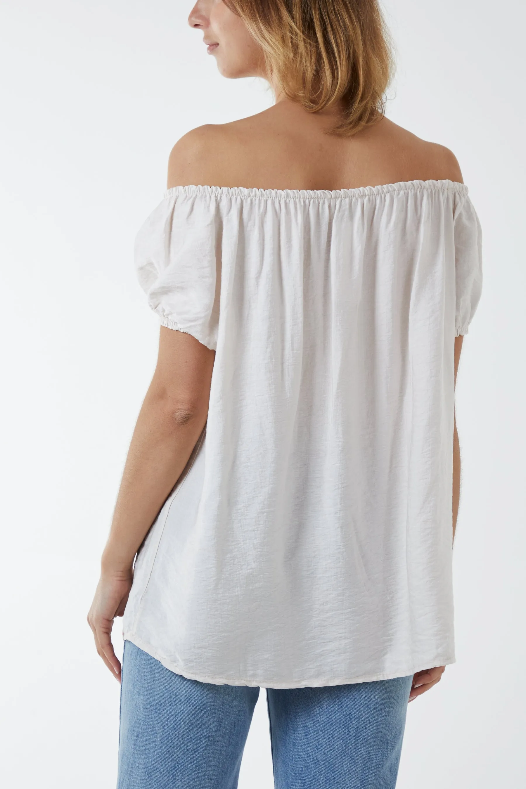 Short Sleeve Bardot Top