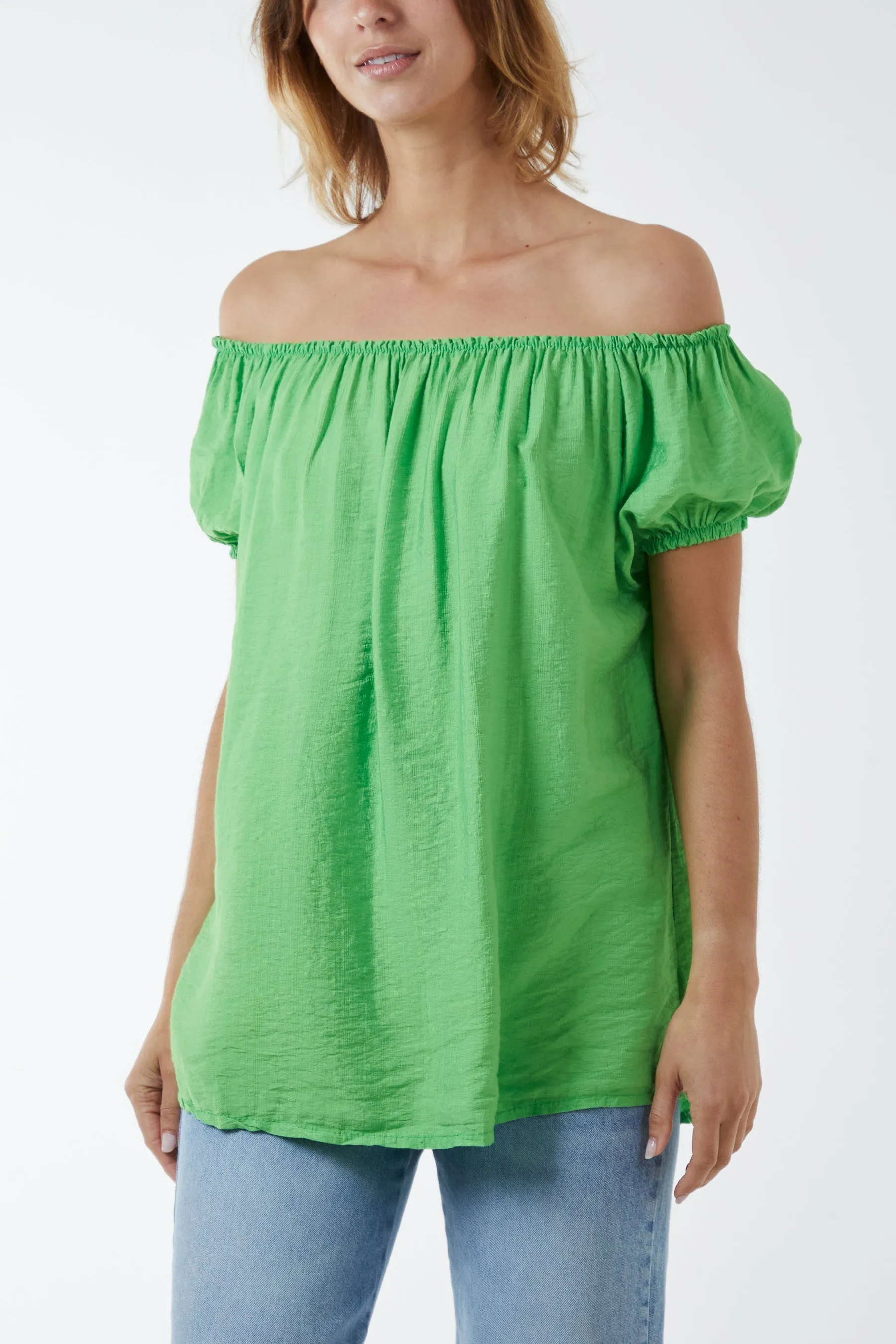 Short Sleeve Bardot Top