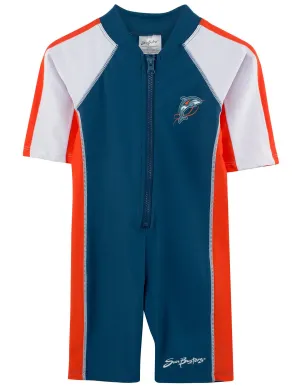 Short Sleeve One-Piece Swimsuit - Tangelo
