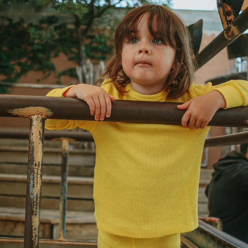 Slugs & Snails Sunflower Yellow Kids Waffle Cotton Set