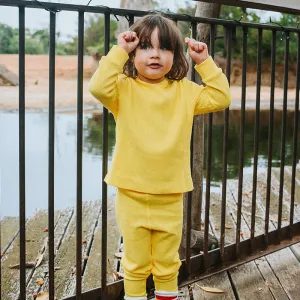 Slugs & Snails Sunflower Yellow Kids Waffle Cotton Set