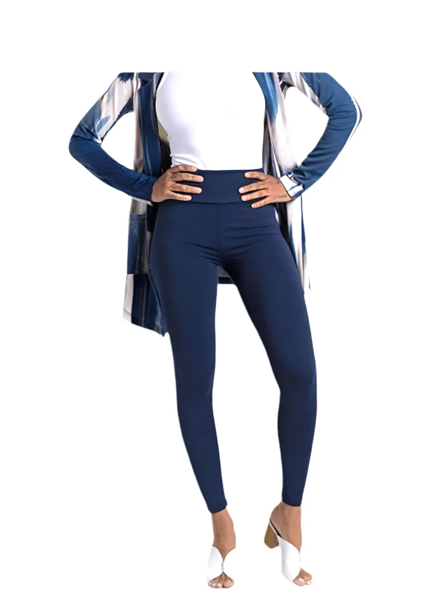 Solid Leggings - Solid Eclipse Blue