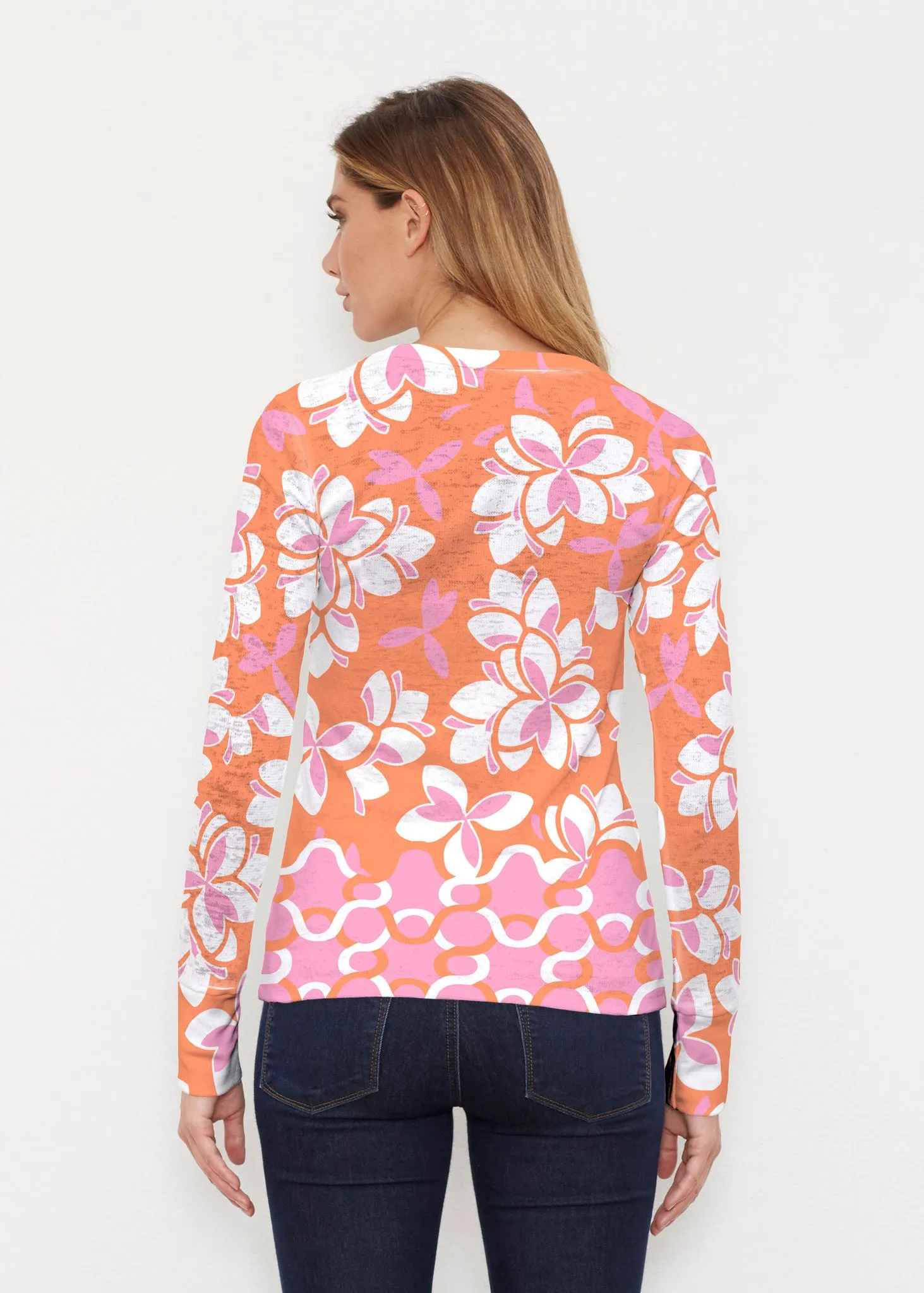 Squiggles Pink (20341) ~ Thermal Long Sleeve Crew Shirt