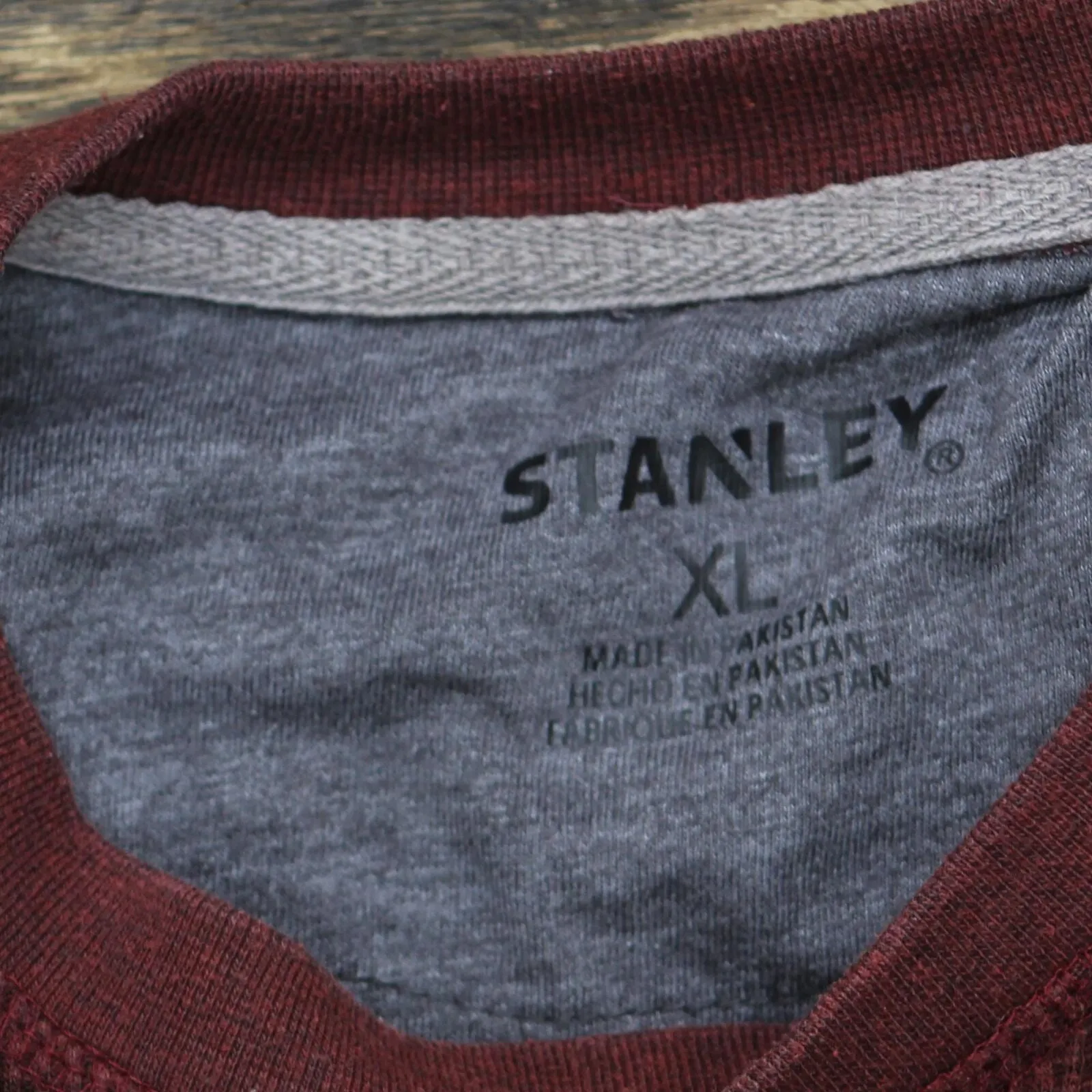 Stanley Mens Long Sleeve Thermal Shirt 1671071ba1e011 Maroon Red XL