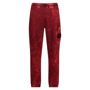 STONE ISLANDCOTTON TYE DYE SWEATPANTS RED