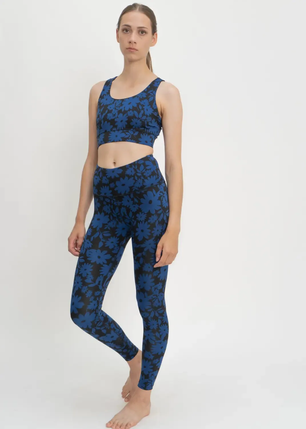 Surf & Yoga Leggings in Dark Moonflower