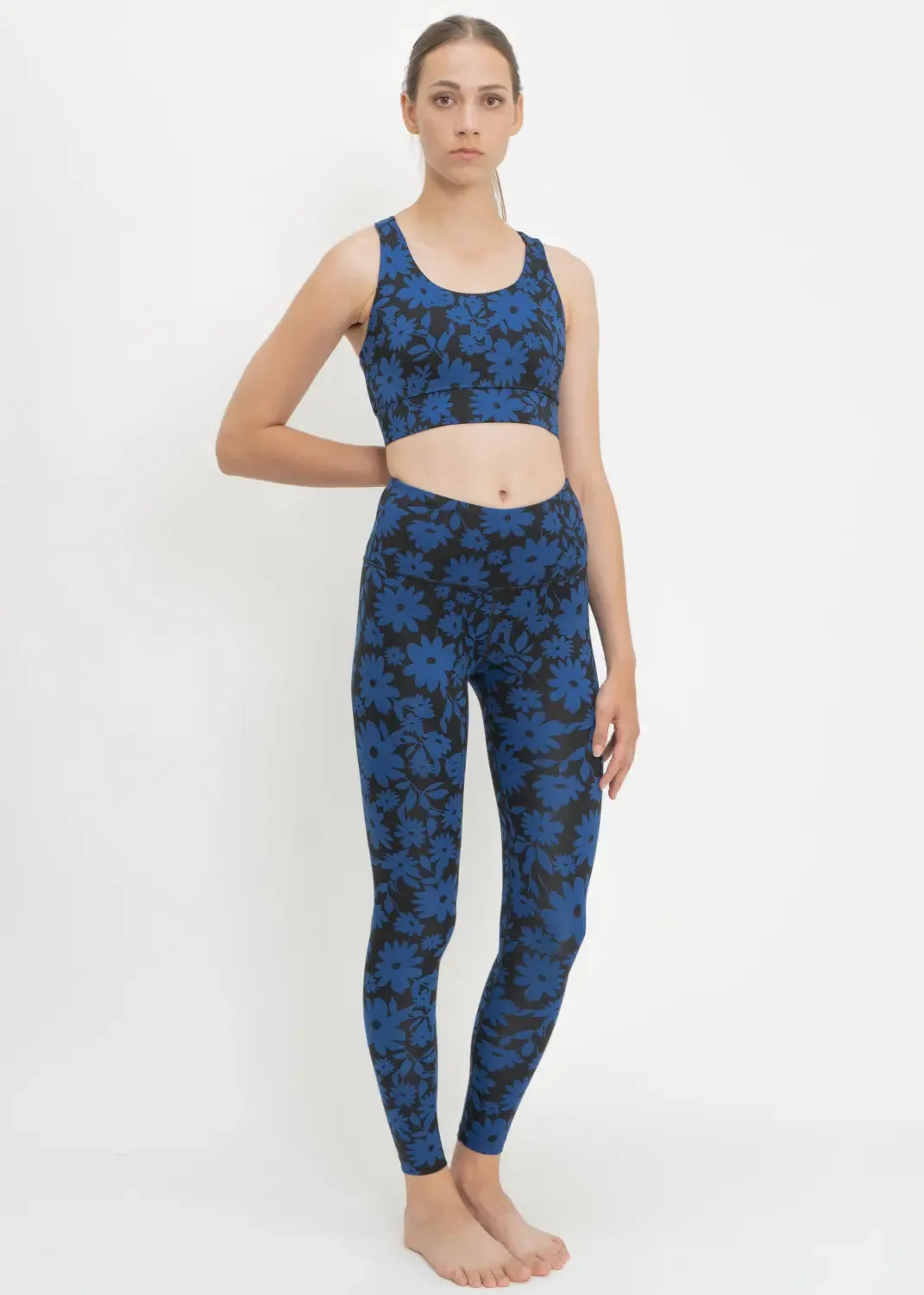 Surf & Yoga Leggings in Dark Moonflower