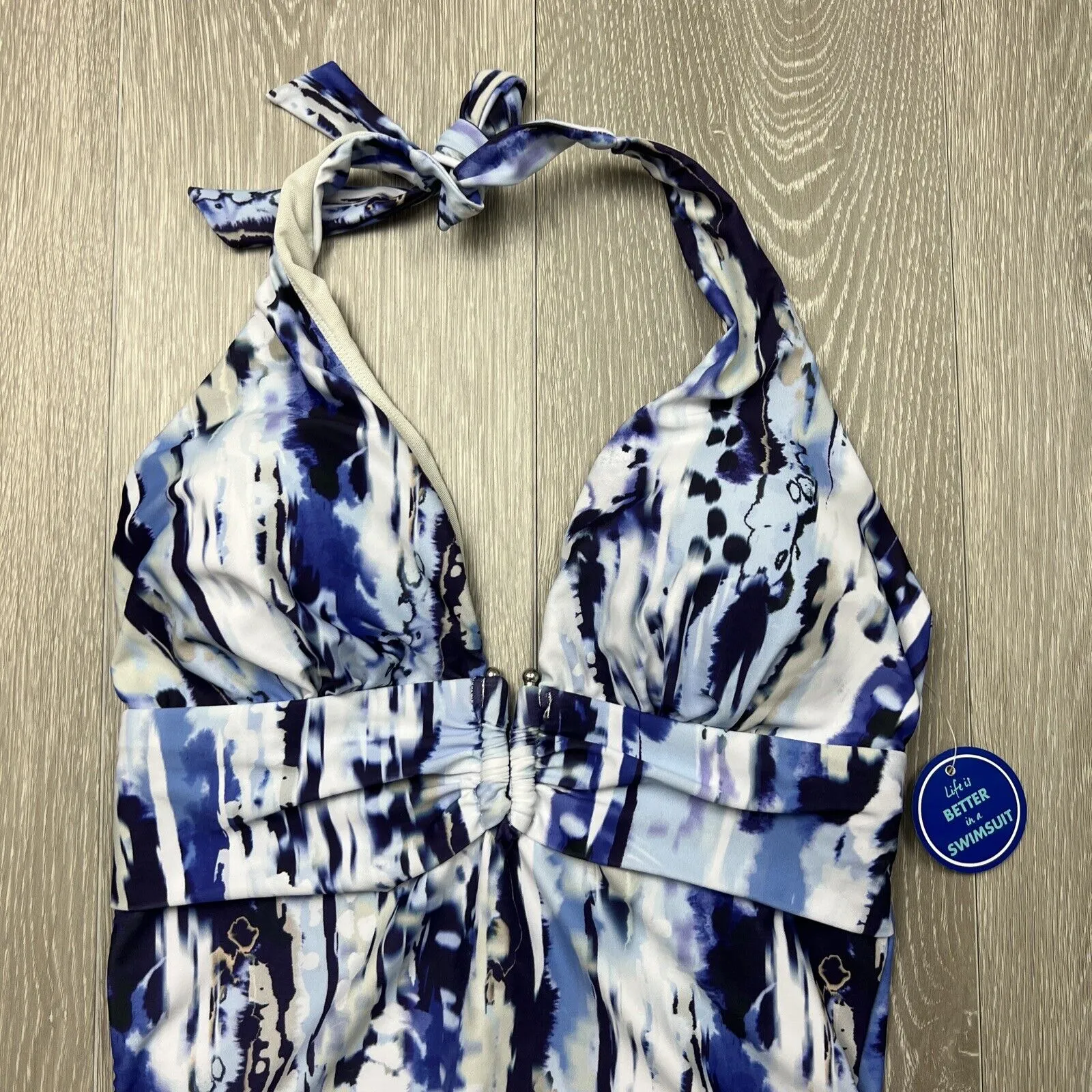 Swimsuits For All Womens One Piece Halter Neck Swimsuit Size 8 (new)