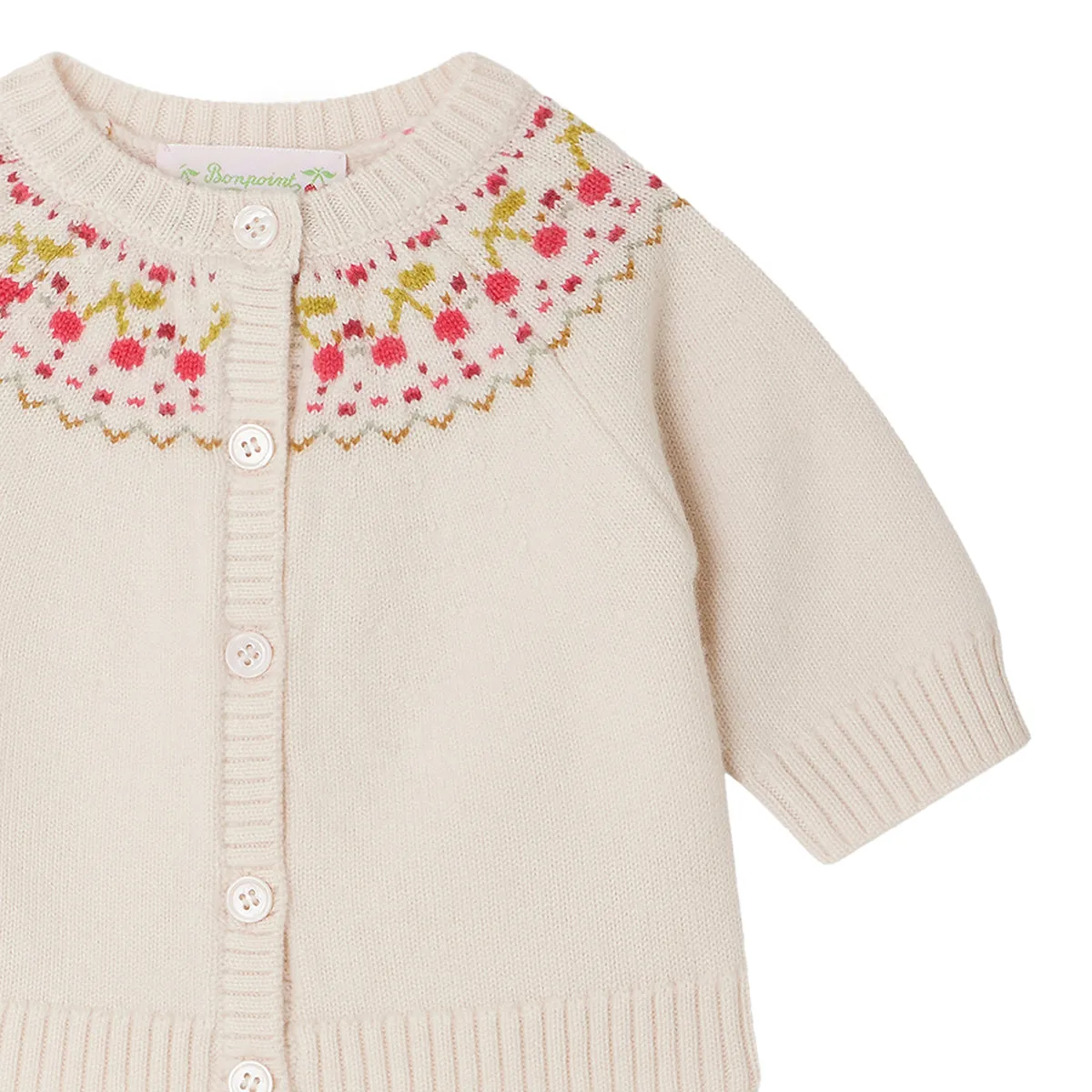 Tatiana Jacquard Cherry Cardigan