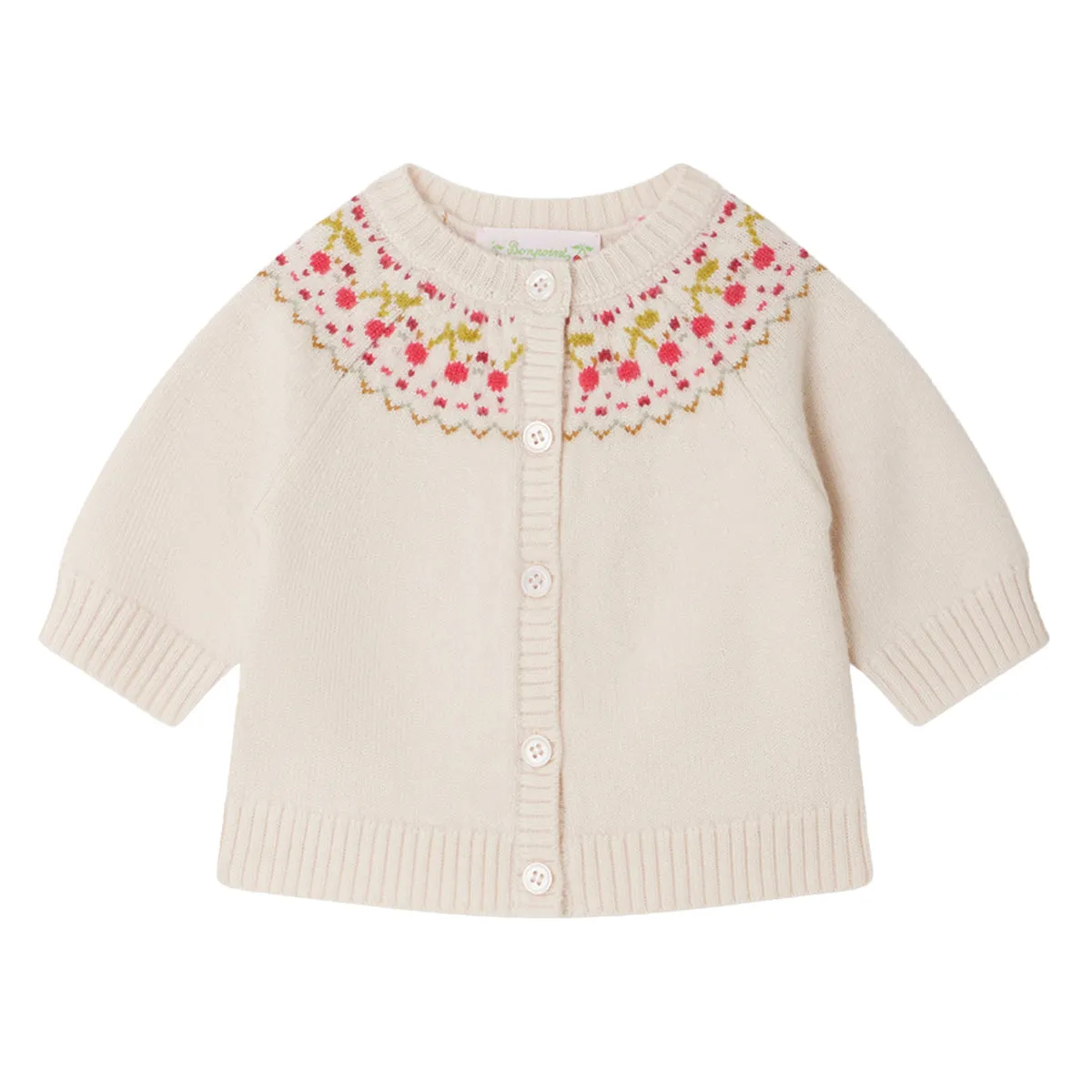 Tatiana Jacquard Cherry Cardigan