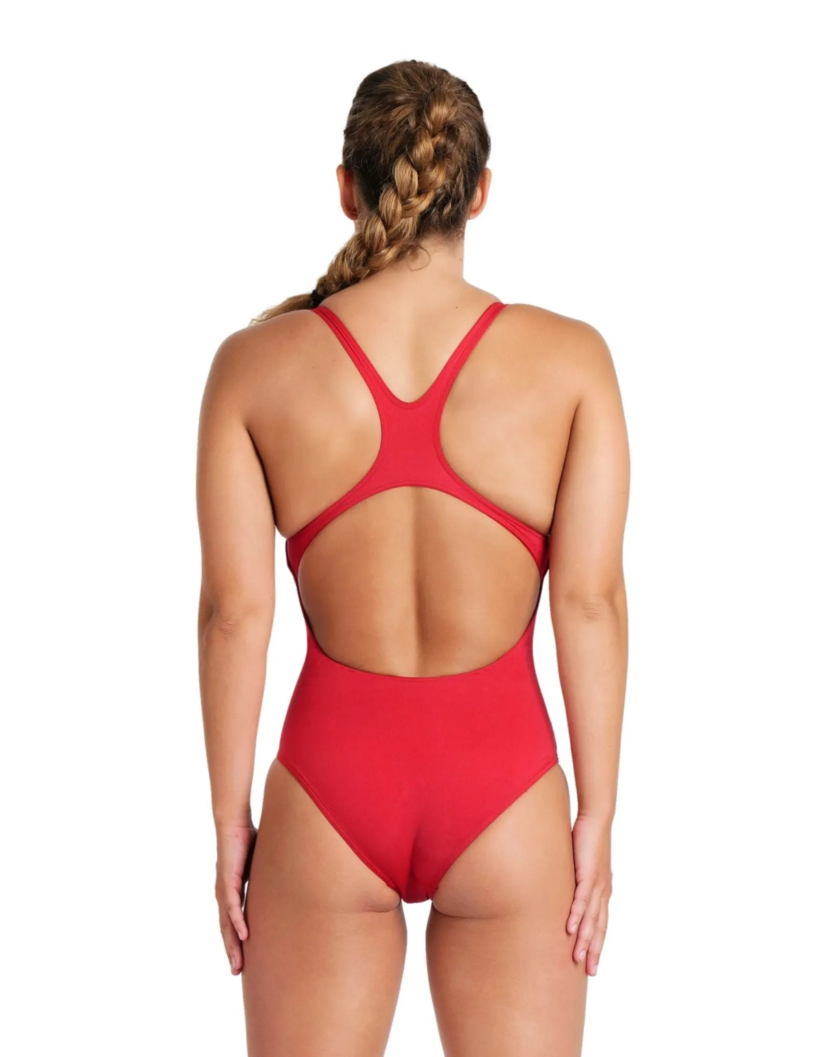 Team Swim Pro Solid Swimsuit - Red/White