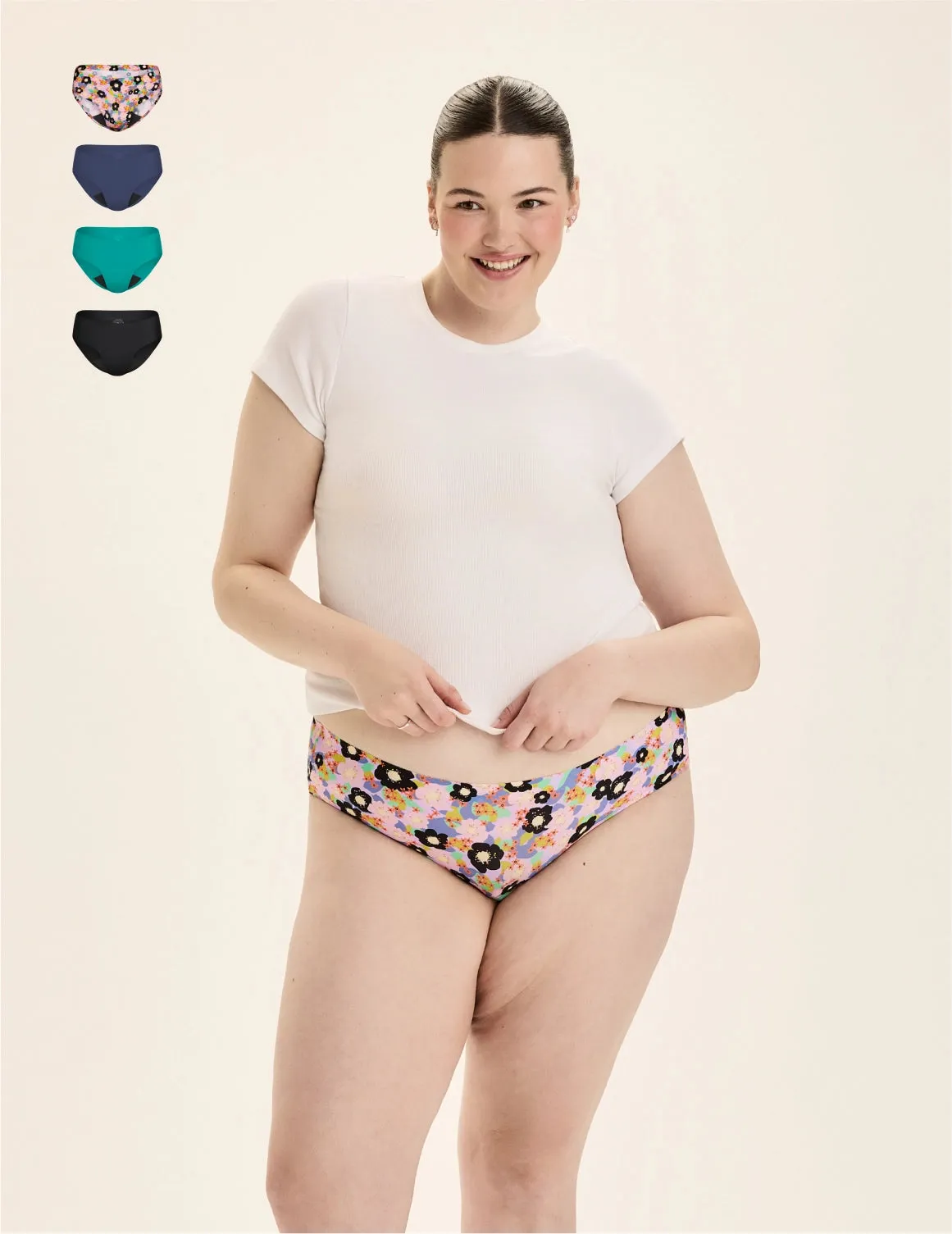 Teen Light Leakproof No-Show 4-Pack - Bikini